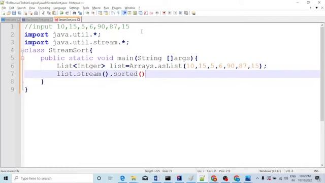 List of integers, sort all the values present in it in descending order using Stream functions? jav
