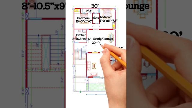 2BHK | 30' X 60' HOUSE PLAN|#1800sqft #30x60 ??♂️?✒️