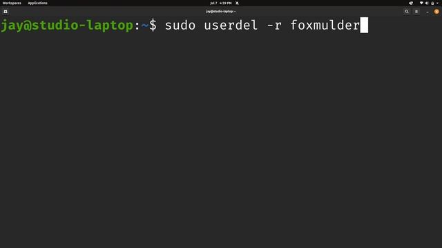 Linux Crash Course -  Managing Users
