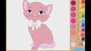 Раскраска "Кошечка"Coloring "Kitty"