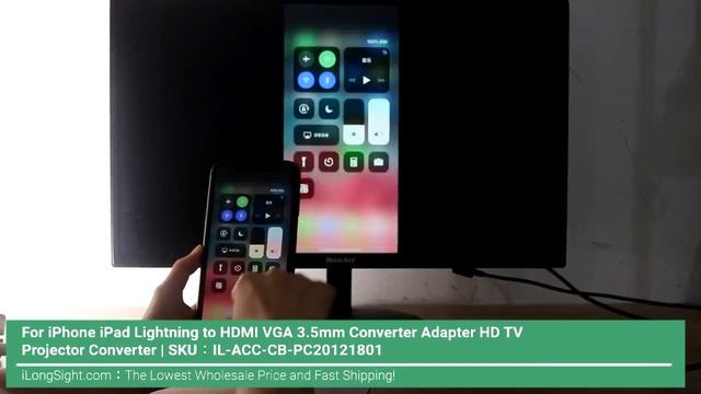 For iPhone iPad Lightning to HDMI VGA 3 5mm Converter Adapter HD TV Projector Converter смотреть онлайн