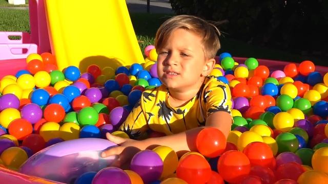 Diana and Roma learn how to have fun and play different games outside