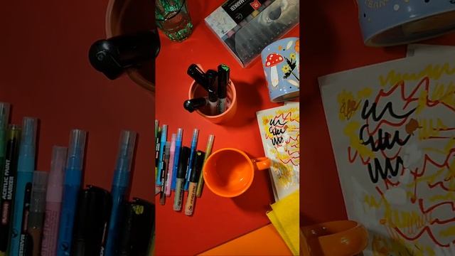 Рисуем на кружке акриловыми маркерами Mobee Art