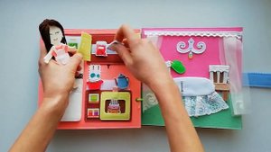 Книга из фетра дом для куклы | Обзор DIY