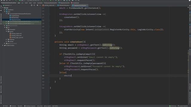 Firebase Authentication with Email and Password in Android Studio | Login & Register Android Studio