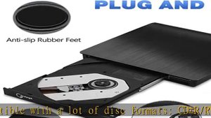 External DVD Drive USB 3.0 TYPE C USB C Portable CD/DVD +/-RW Disk Drive External CD Drive DVD Play