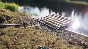 Пирс своими руками на винтовых сваях. Спуск в реку. Вологда. "СВ-Фундамент"