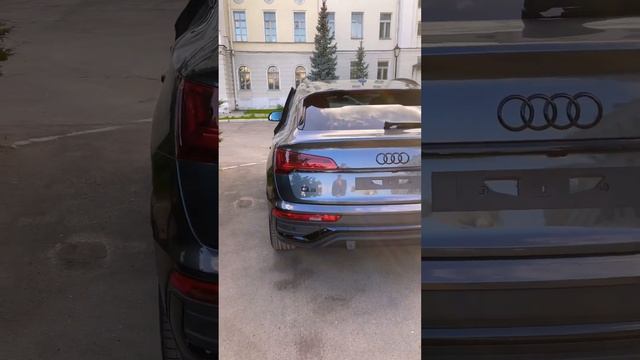 Обзор на Audi Q5 в черном / темно сером цвете