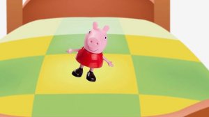 កូនជ្រូកទាំង5 five little peppa pig jumping on the bed