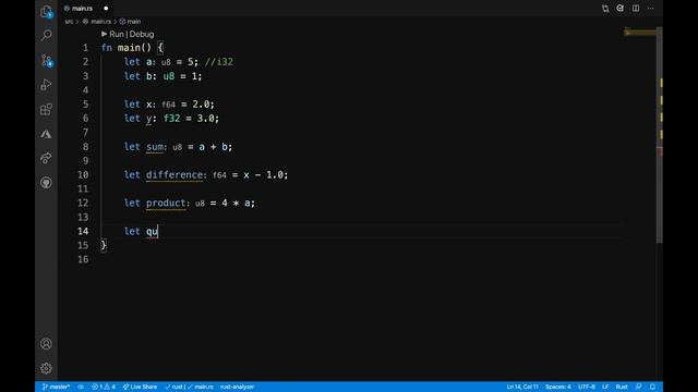 Demo: Create and use scalar data types [10 of 35] | Rust for Beginners смотреть онлайн