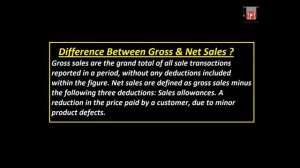 Gross Sales VS Net Sales | Urdu / Hindi