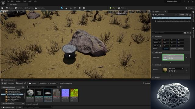35 Как разнообразить свой ландшафт с помощью добавления различных ассетов в Unreal Engine смотреть онлайн