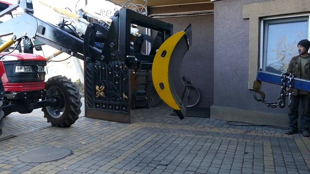 Установка на КУН-800, отвала снегоуборочного вместо ковша смотреть онлайн
