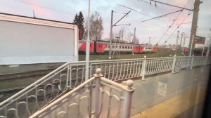 Проследование электродепо ТЧ-15 СПб-Балт. Электрички, синие вагоны и тд (из окна электропоезда)