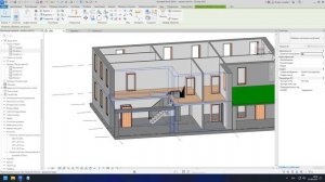 Временное скрытие элементов модели в Revit (вращение 3D)