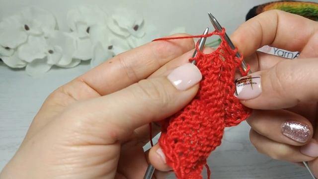 Шаль бактус спицами со средней линией из пряжи Flowers от YarnArt. Мастер-класс с разбором узоров.