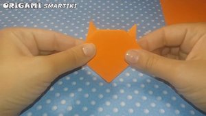 ОРИГАМИ КОТИК простая схема для начинающих и детей