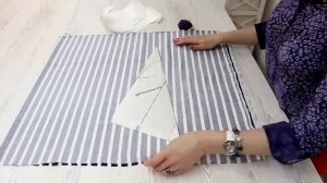 Как совмещать полоски при раскрое. Фишки работы с тканью в полоску