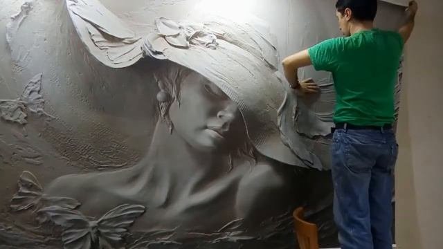 Дама в Шляпе 3D Фотообои.  #Мелитополь#Поклейка#Обоев