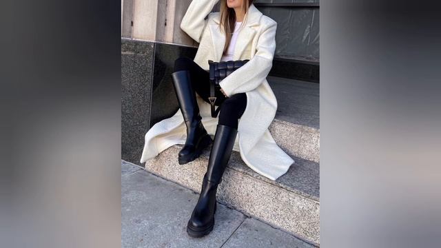 Как носить пальто с обувью без каблуков: 12 шикарных сочетаний смотреть онлайн