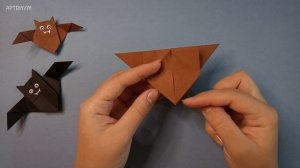 Оригами летучие мыши • Как сделать летучую мышь из бумаги на Хэллоуин • Halloween Origami DIY
