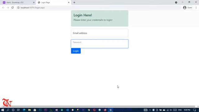 How to Create Responsive Gmail Like Login Page in ASP.NET using Bootstrap and SQL Server?