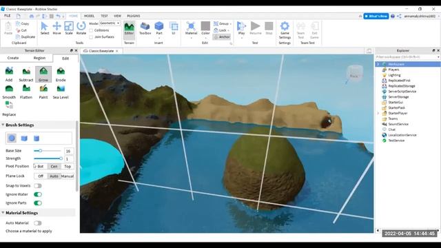 Roblox. Создание ландшафта с помощью Terrain Editor