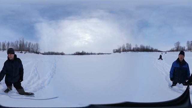 Рыбалка в 360° 4К.(Камские Поляны.ТатАЭС. Причал)06.03.2021.Samsung Gear 360 2016