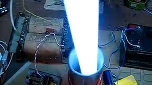 Съём энергии с катушки Tesla на мотор в нагрузке по одному проводу. Эксперимент.