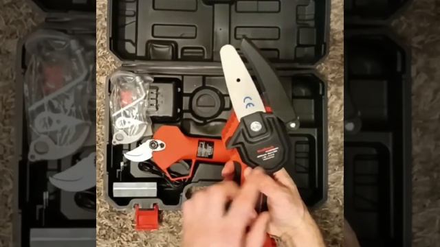 Аккумуляторные садовые ножницы + цепная мини пила #shorts смотреть онлайн