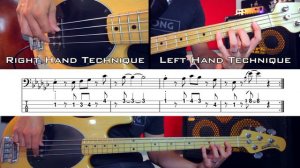 FEEL GOOD INC - Bass lesson with TABS - GORILLAZ