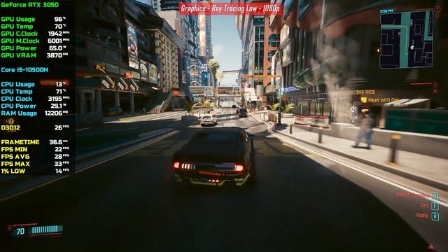 Cyberpunk 2077 - RTX 3050 4GB | i5-10500H | Lenovo Legion 5 | Gameplay | Benchmark