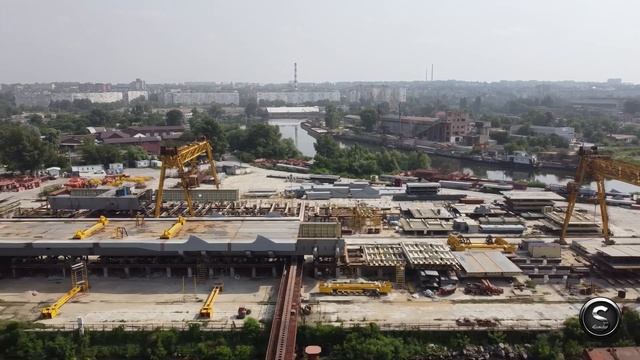 Строительство мостов в Запорожье. Кривая Бухта. Сборка пролетов вантового моста. 03.08.21г.