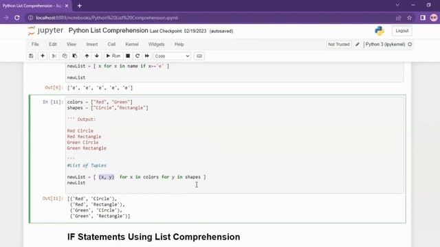 List comprehension in Python - Getting Started with Python | Explained in English | Free Coding