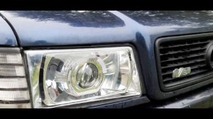 Audi 80 b4 Bi-Led Lens+drl in car
