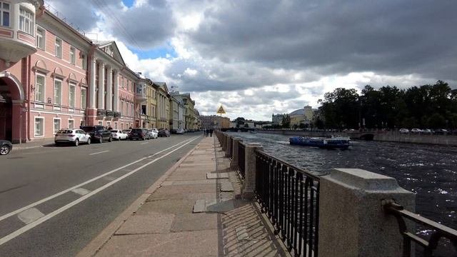 [ Saint Petersburg 4k] Набережная реки Фонтанка часть 1