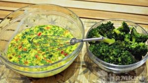 Омлет с брокколи в духовке
