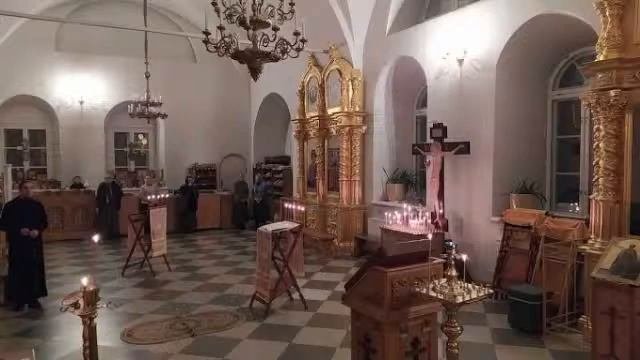 Прп. Димитрия Прилуцкого, Вологодского. Вечернее богослужение.