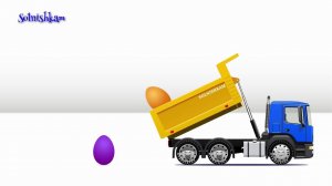 Мультики про машинки Учим фрукты Яйца с сюрпризом Грузовичок Trucks Сборник мультиков.