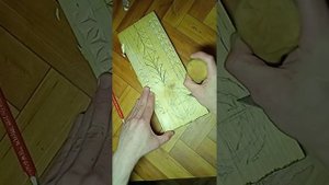 резьба по дереву,колосок,техника резьбы по волокнам,для братишки урок 3