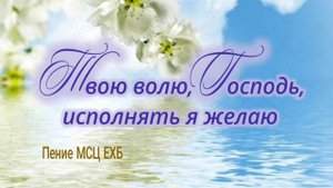 Молитвенный псалом    МСЦ ЕХБ
