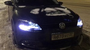 Габаритные огни через ДХО Jetta 6