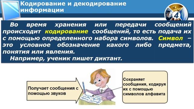 Информатика, 4 класс.  Кодирование и декодирование информации