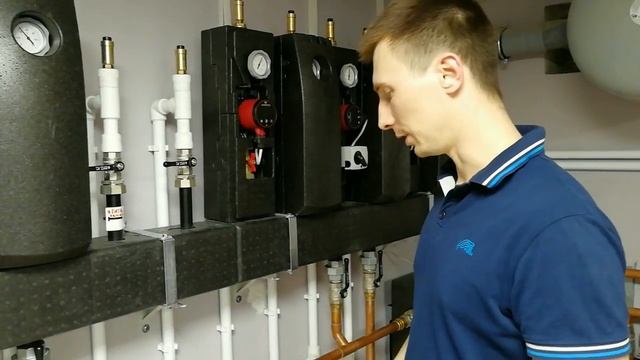 Каскад из котлов Vaillant atmoVIT под управлением colorMATIC 630 смотреть онлайн