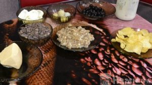 Салат Подсолнух с куриными сердечками