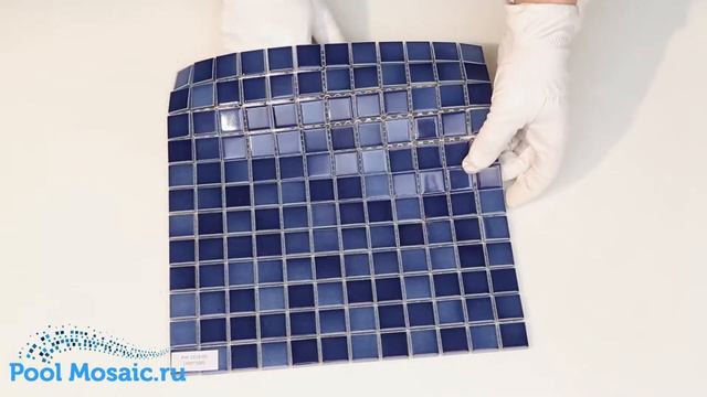 Темно-синяя плитка-мозаика для бассейна AKP003 смотреть онлайн