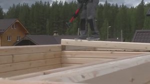 Монтаж коробки из профилированного бруса в Екатеринбурге