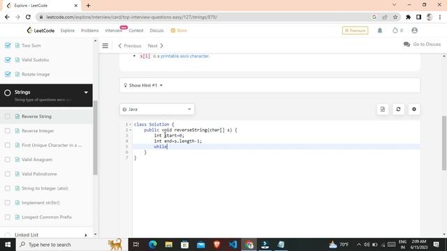 344. Reverse String java leetCode Hindi смотреть онлайн