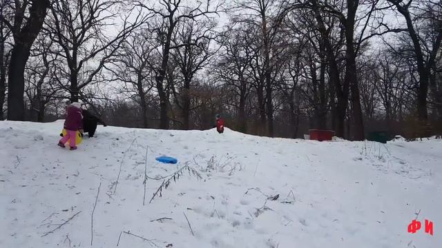 Ефим, Лена, и Ваня покоряют снежные горки смотреть онлайн