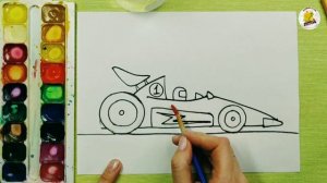 Как нарисовать гоночный автомобиль. Для детей с 5 лет.